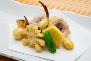 季節の野菜の天ぷら