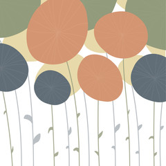 Abstract flowers. Delicate color palette.