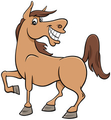 cartoon horse farm animal character