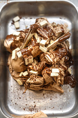 Particolare gelato al gusto wafer
