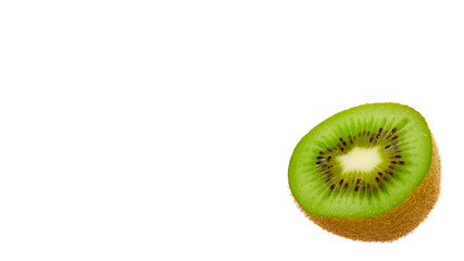 Obraz na płótnie Canvas Fresh and ripe kiwi slice.