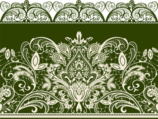 Seamless lace. All elements and textures are individual objects. Vector illustration scale to any size.
