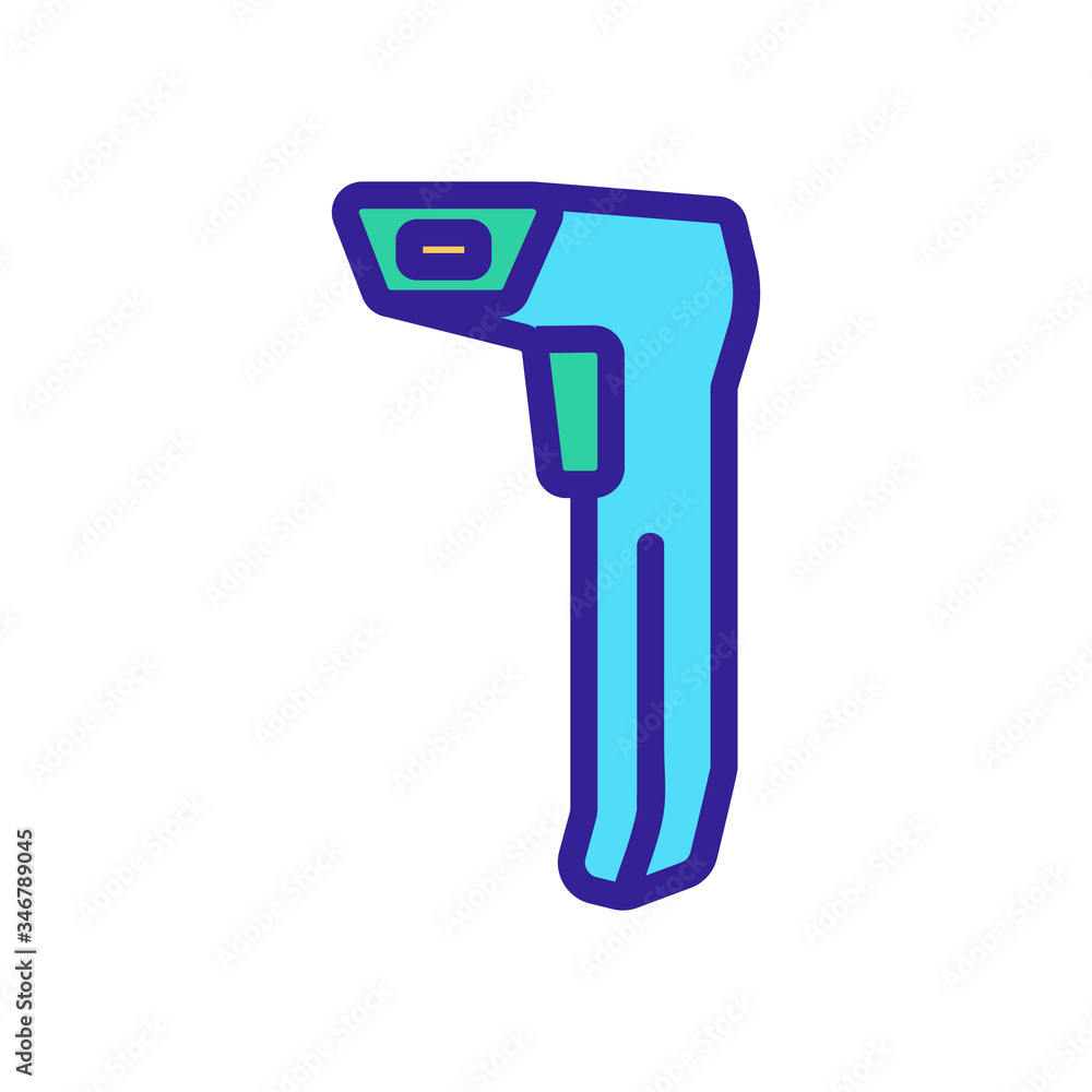 Poster manual automatic barcode scanner icon vector. manual automatic barcode scanner sign. color symbol il