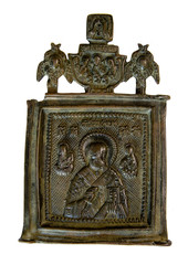 Saint Nicholas the Wonderworker. Road Orthodox Ancient Folding. 18 century.