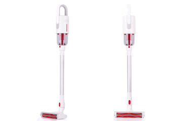 Modern vacuum cleaner electronic isolated on the white background