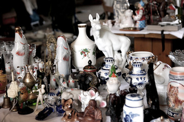 Flea market in Moscow, Russia