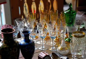 Flea market in Moscow, Russia