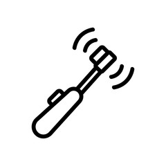 ultrasonic toothbrush icon vector. ultrasonic toothbrush sign. isolated contour symbol illustration