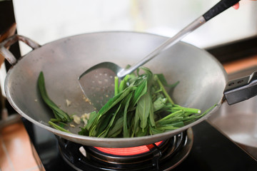 cooking, Fried morning glory