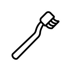 wide head toothbrush icon vector. wide head toothbrush sign. isolated contour symbol illustration
