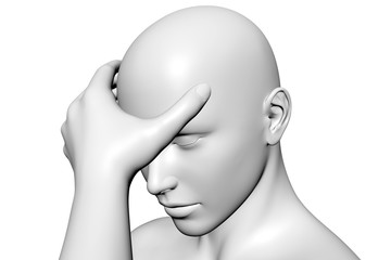 3d human headache