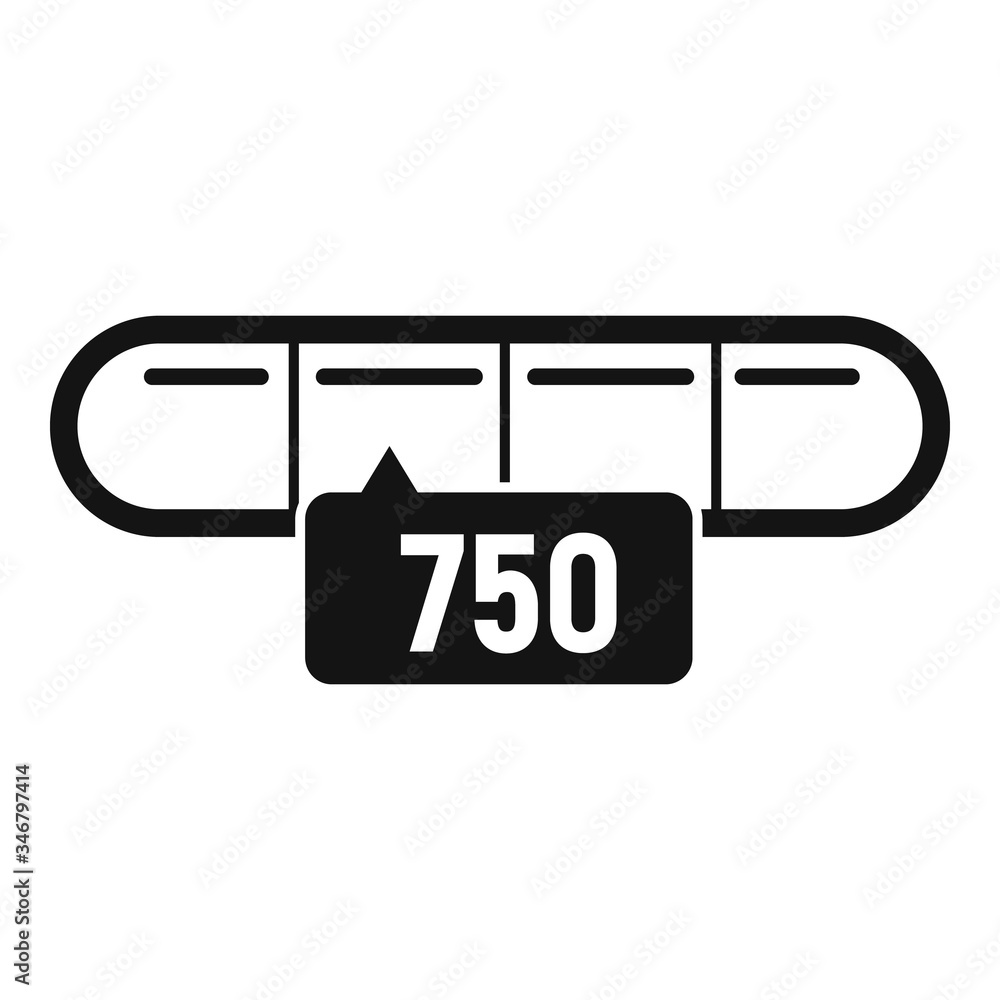 Poster smiling credit score icon. simple illustration of smiling credit score vector icon for web design is