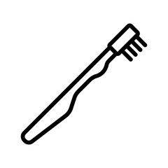 toothbrush with comfortable hand grip icon vector. toothbrush with comfortable hand grip sign. isolated contour symbol illustration
