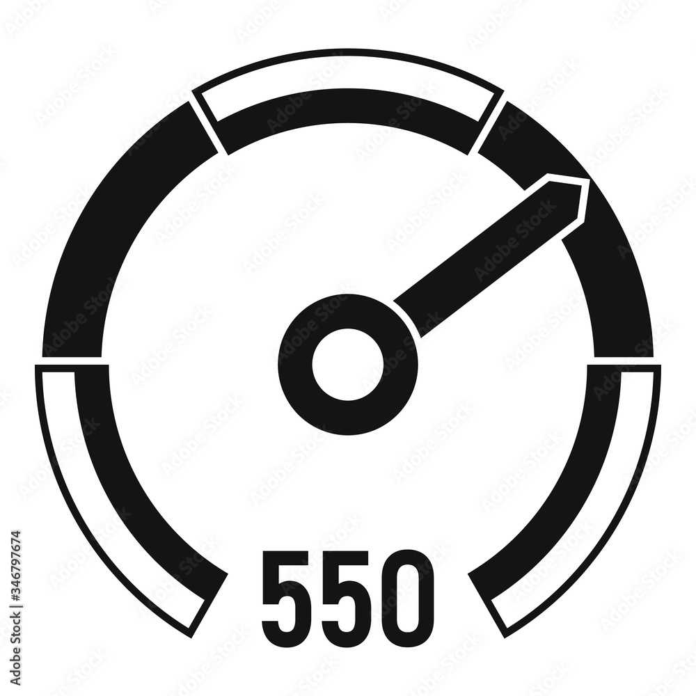 Poster performance credit score icon. simple illustration of performance credit score vector icon for web d