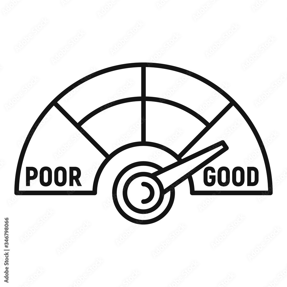 Poster good scale score icon. outline good scale score vector icon for web design isolated on white backgro