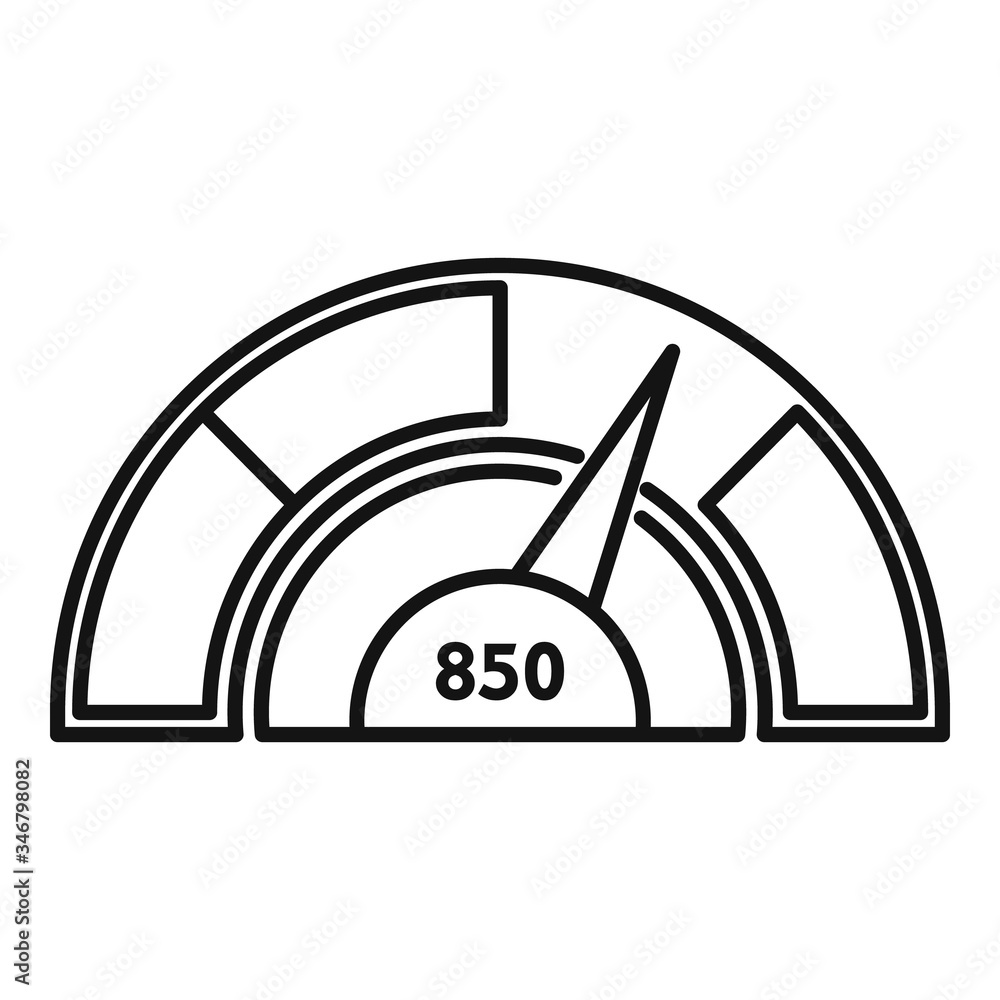 Poster good meter scale icon. outline good meter scale vector icon for web design isolated on white backgro