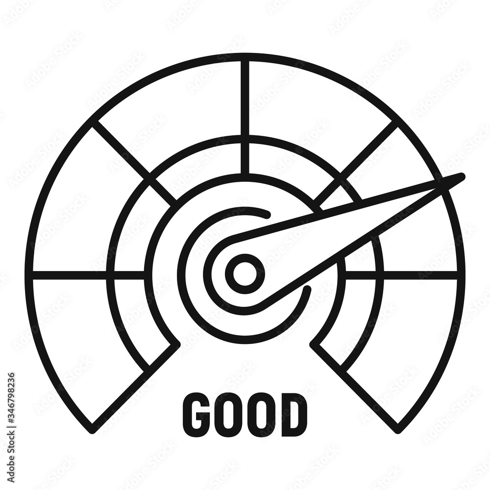 Poster good dial level icon. outline good dial level vector icon for web design isolated on white backgroun