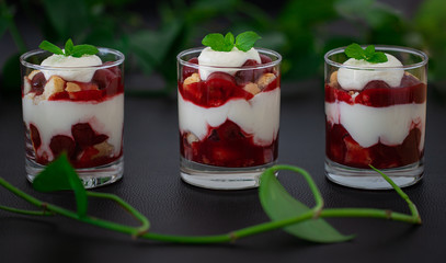 Cherry dessert with Mascarpone Mousse