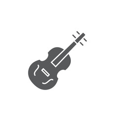 Obraz premium Violin vector icon symbol music isolated on white background