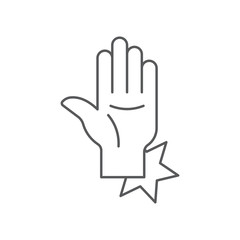 wrist pain vector icon symbol isolated on white background