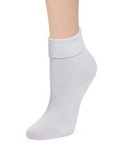 White color short mini socks mockup for design isolated on white background. Set of short socks for sports as mock up and label for advertising, logo, branding. Pair sport cotton socks.