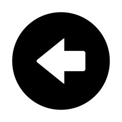 Pfeil nach links und Kreis