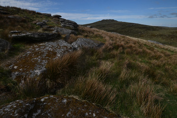 Fototapeta premium Brown Willy from Butter's Tor Bodmin Moor Cornwall