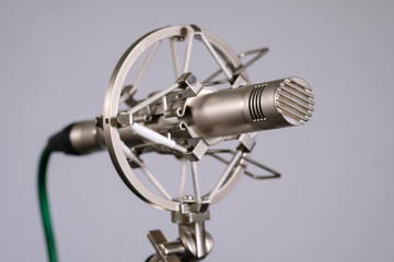 Small diaphragm condenser microphone in shock-mount