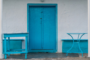 cyclades islands, blue and white