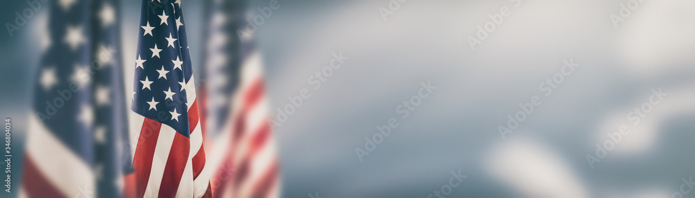 Wall mural american flag for memorial day, 4th of july, labour day - Wall murals