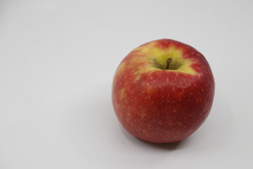 Isolated red apple in white background