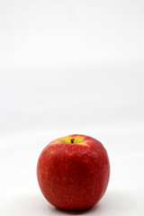 Isolated red apple in white background