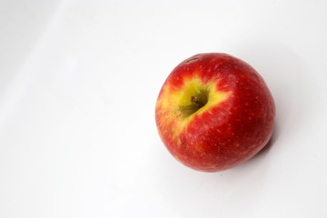 Isolated red apple in white background