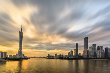 skyline and cityscape of modern city Guangzhou 