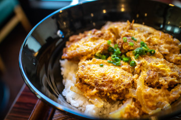 日本の食べ物　カツ丼