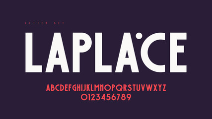 Modern art deco vector alphabet, uppercase letter set, font, typography