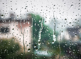 rain drops on the glass texture