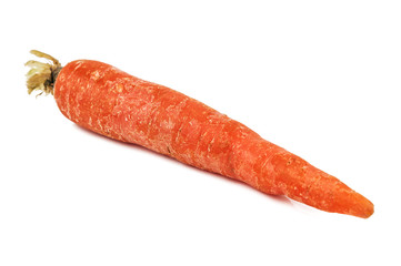 raw carrot on white