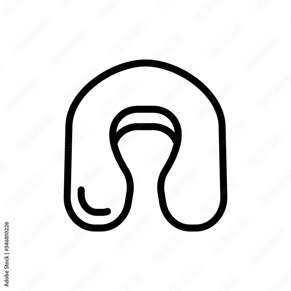 Poster safe floating inflatable pillow icon vector. safe floating inflatable pillow sign. isolated contour 