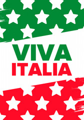 Festa della Repubblica Italiana. Text in italian: Italian Republic Day. Happy national holiday. Celebrated annually on June 2 in Italy. Italy flag. Patriotic design. Vector poster