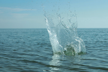 water splash in water