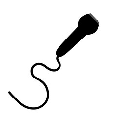 Call button icon on white background. Nurse call button in hospital. Silhouette vector design