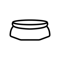 inflatable trampoline icon vector. inflatable trampoline sign. isolated contour symbol illustration