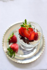 strawberries and ice cream