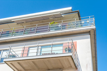 Modern Luxury Scandinavia Apartment Building Blue Sky Facade Home Residential Structure