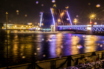 Fototapeta na wymiar night view of Saint Petersburg russia