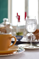 cup of coffee on the table