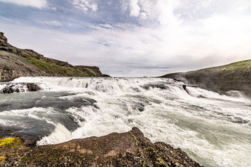 Gullfoss waterfall in Iceland along the golden circle