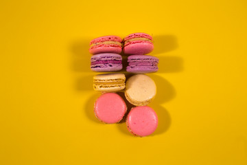 Colorful sweet candies, macaroons