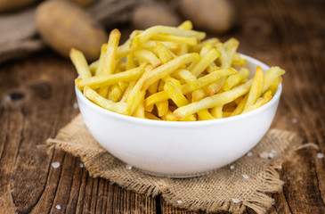 Portion of fresh made French Fries
